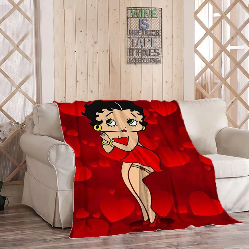 

Bettys Boopes Fluffy Soft Blankets Sofa Summer Couch Throw Blanket for Bed Boho Home Decor Bedroom Decoration Bedspread the Nap