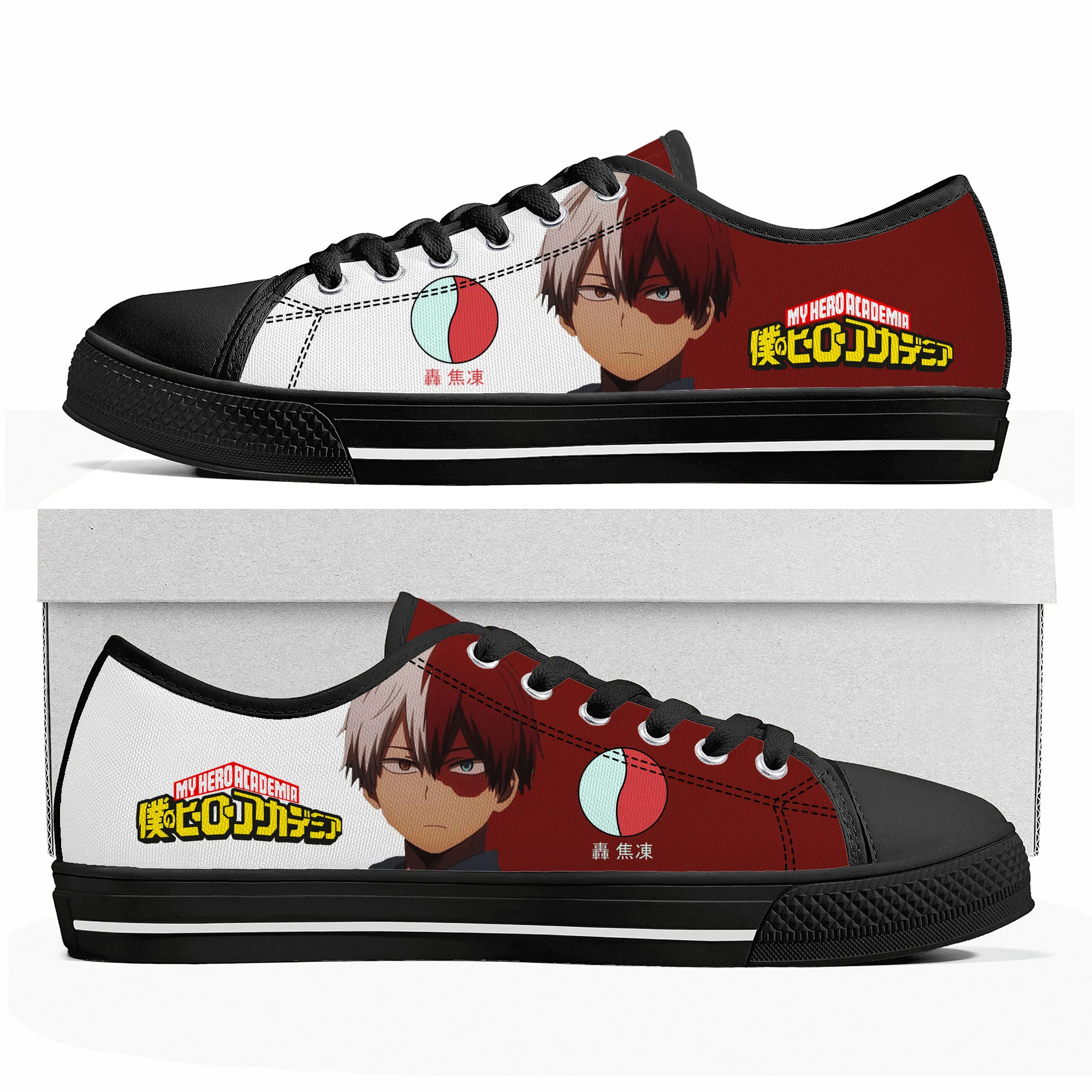 Низкие кроссовки Anime Shoto Todoroki My Hero Academia мужские и женские подростковые