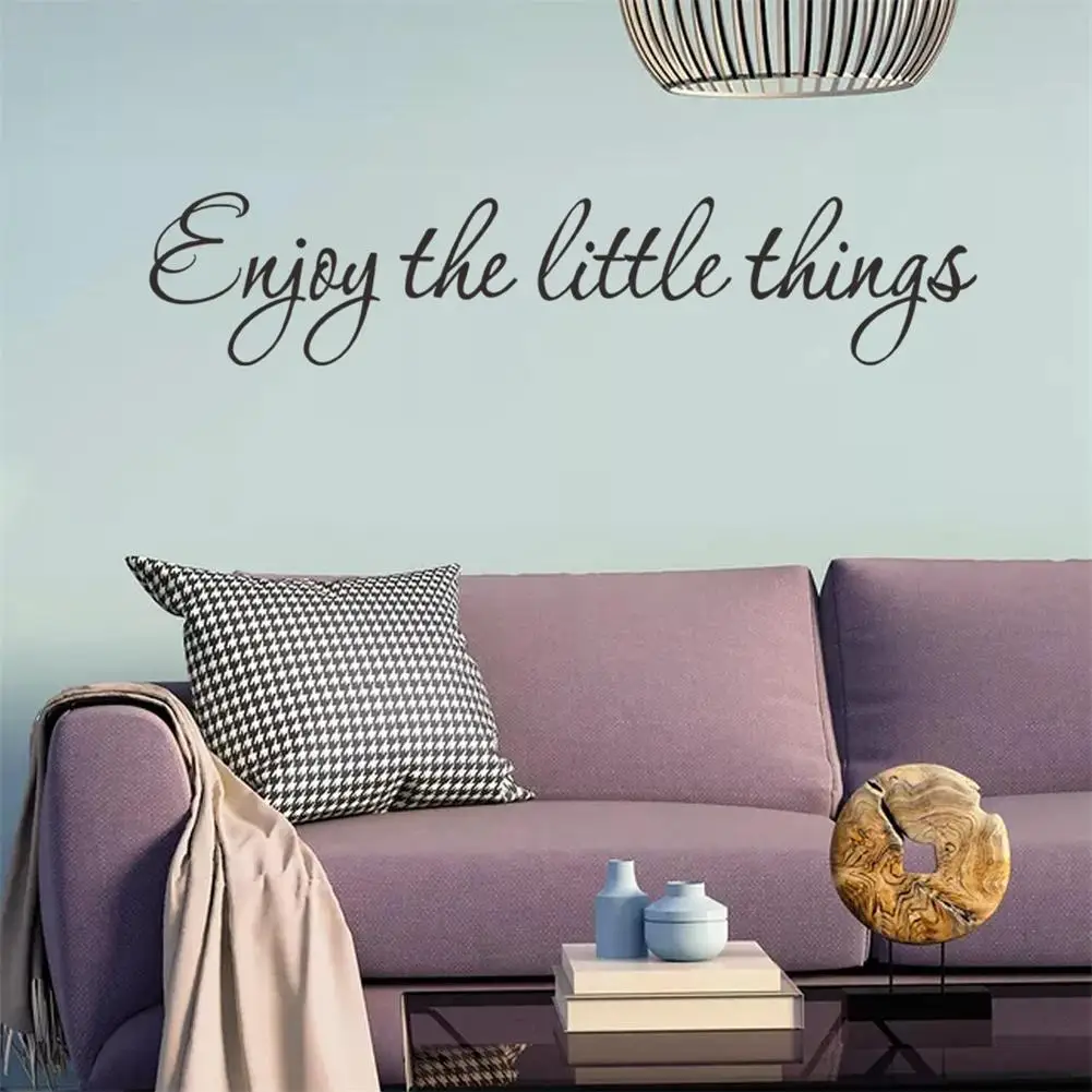 

Enjoy The Little Thing Quotes Wall Decals Decorative Stickers Art Wall Sticker for Living Room Bedroom Kitchen Home Decoration