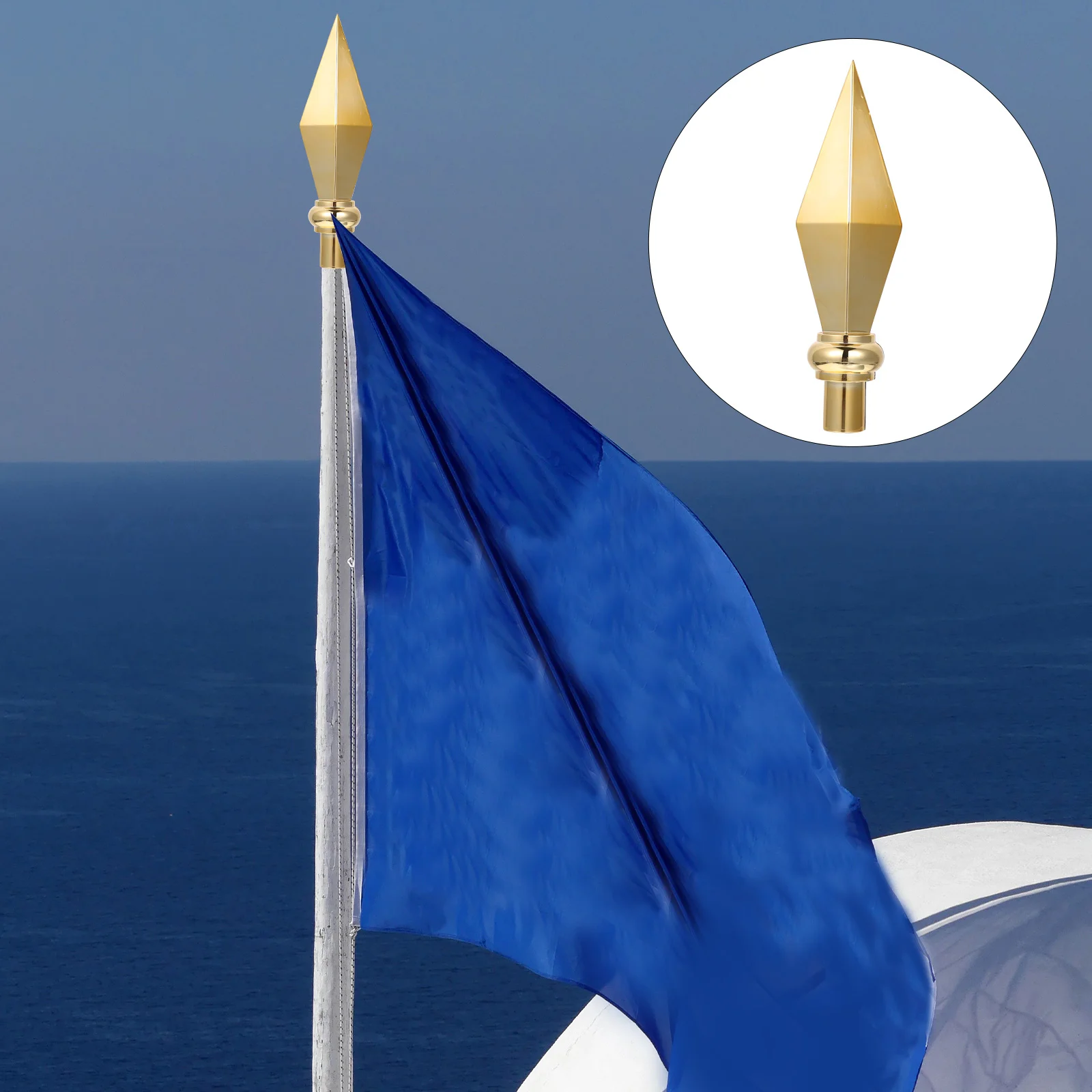 

Flag Pole Topper Flagpole Headreplacementfinialornament Metal Gold Garden Decor Indoor Yard Accessories Hall Rod Tip Decorative