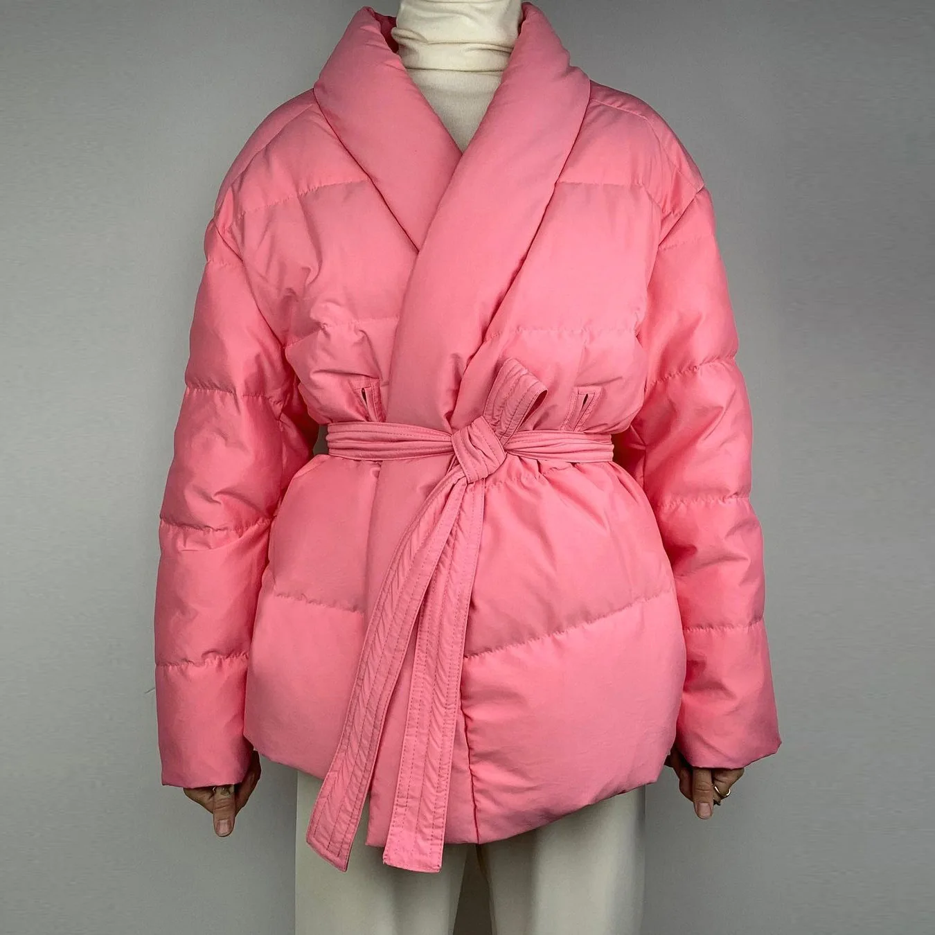 Длинная пуховая куртка, повседневное толстое теплое пуховое пальто, женская Повседневная модная одежда, уличная одежда, зимние элегантные роскошные куртки, 2022
