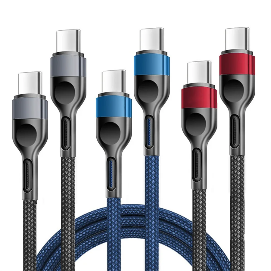 

200pcs Type c to Type C PD Cable Quick Charge 4.0 5A Fast Charging USb C Cables for Samsung Xiaomi redmi huawei htc lg 1M 2M