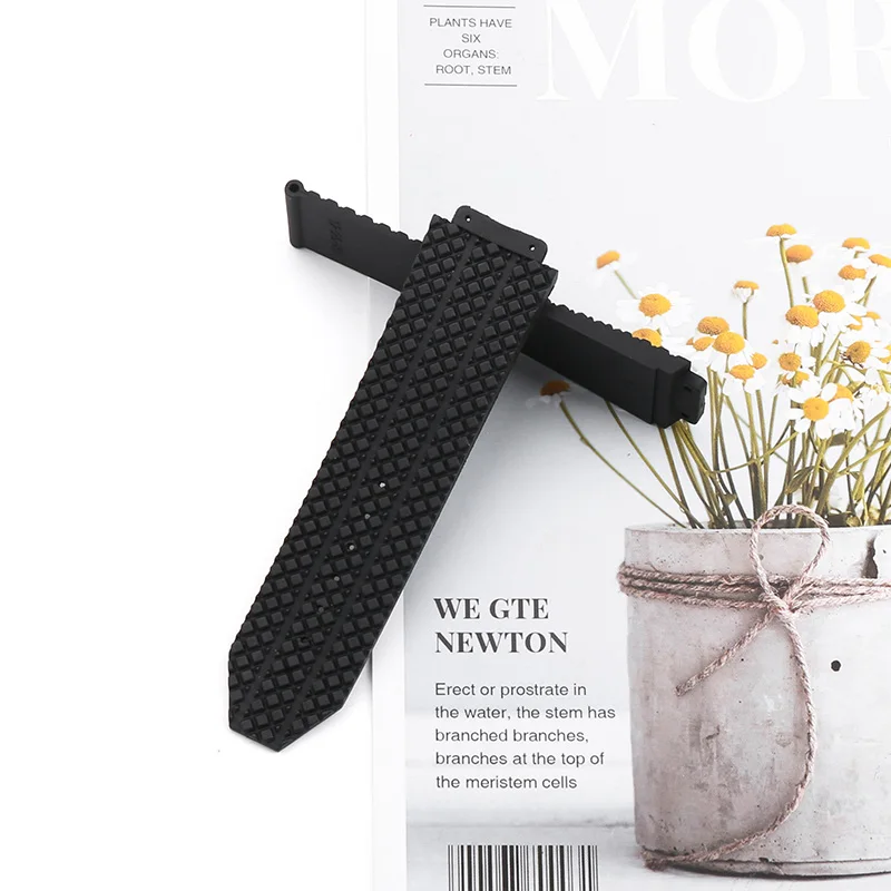 19mmx26mm men's rubber watch strap For HUBLOT Classic Fusion Universe Big Bang Series outdoor sports waterproof silicone band