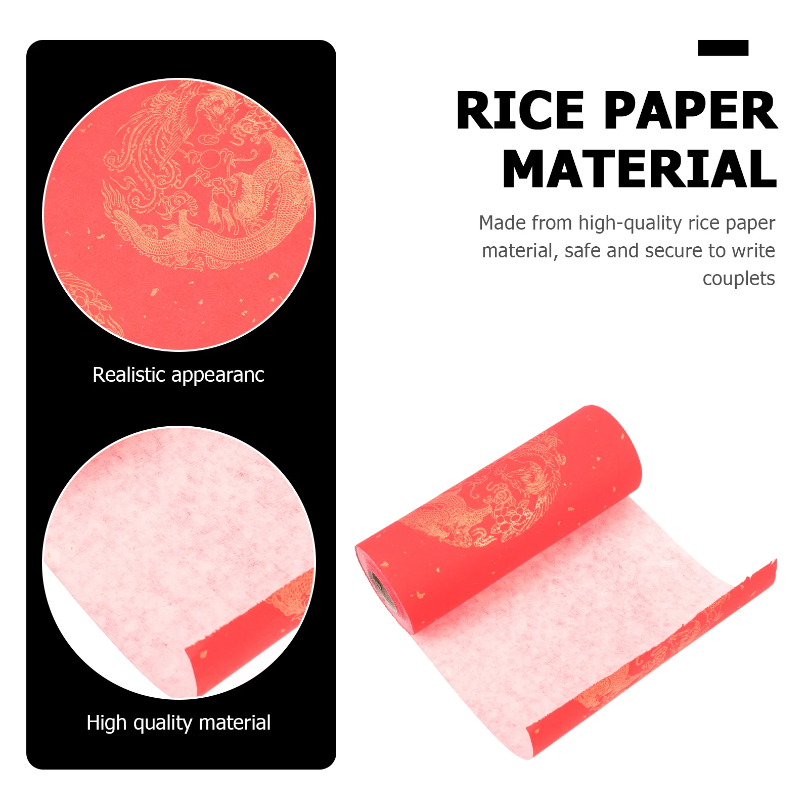 

Paper Couplet Chinese Spring Festival Xuan Red New Year Roll Calligraphy Material Writing Blank Scroll Rice Lunar Scrolls Diy