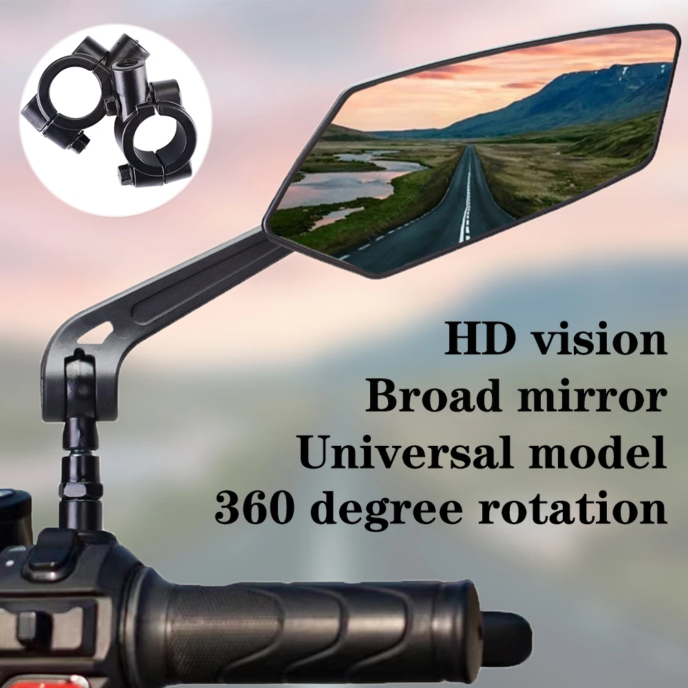 

Rear View Mirror Reflector Adjustable Rotatable Handlebar Mirror Clear Rearview Electric Scooter Cycling universal Accessorie