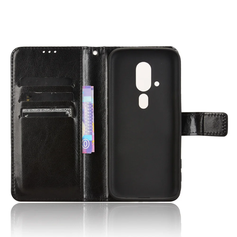 Роскошный флип-кошелек из искусственной кожи для Fujitsu FCNT Rakuraku F-53E чехол-подставка