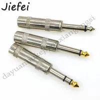 3 types Jack Mono / Stereo Metal 1/4 inch Connector 6.3mm 6.35mm Male Audio Plug Wire Connector 1/4" Soldering Male Plug