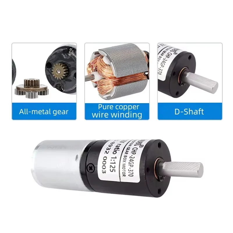 24GP-370 DC12V24V Микро планетарный мотор-редуктор с постоянным магнитом для интеллектуального робота, штор, баланса, менпилятора, модели DIY (art.: 3920cda02bcd2) - 3920cda02bcd2