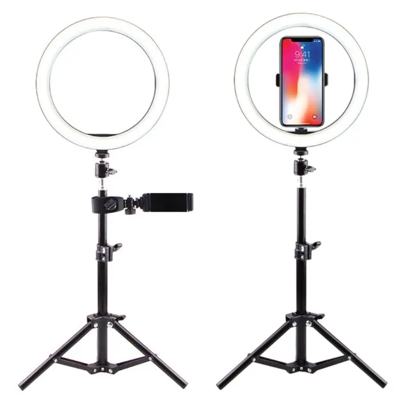 

Dropship 10" Selfie Ring Light with Rotation Tripod 2700-6500k Color Temperature