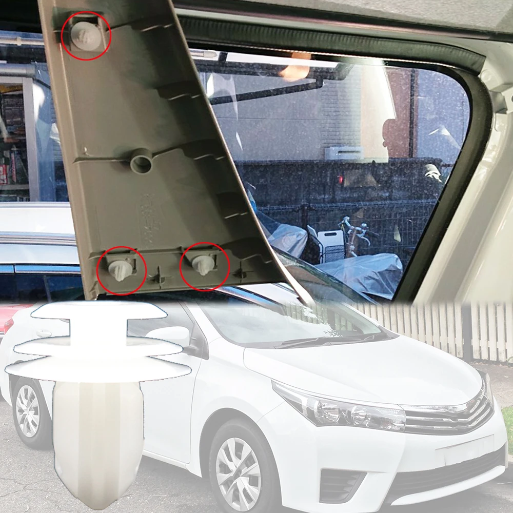 

20 шт. для Toyota Corolla E160 E170 2013 2014 2015 2016 2017 2018 автомобильная стойка, панель, накладка на порог, накладка на крышу, дверная карта, зажим для накладки на голову