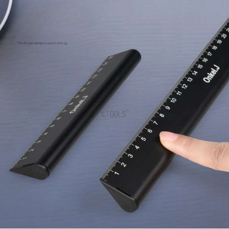 Линейка в виде капель воды 15/30 см из алюминиевого сплава