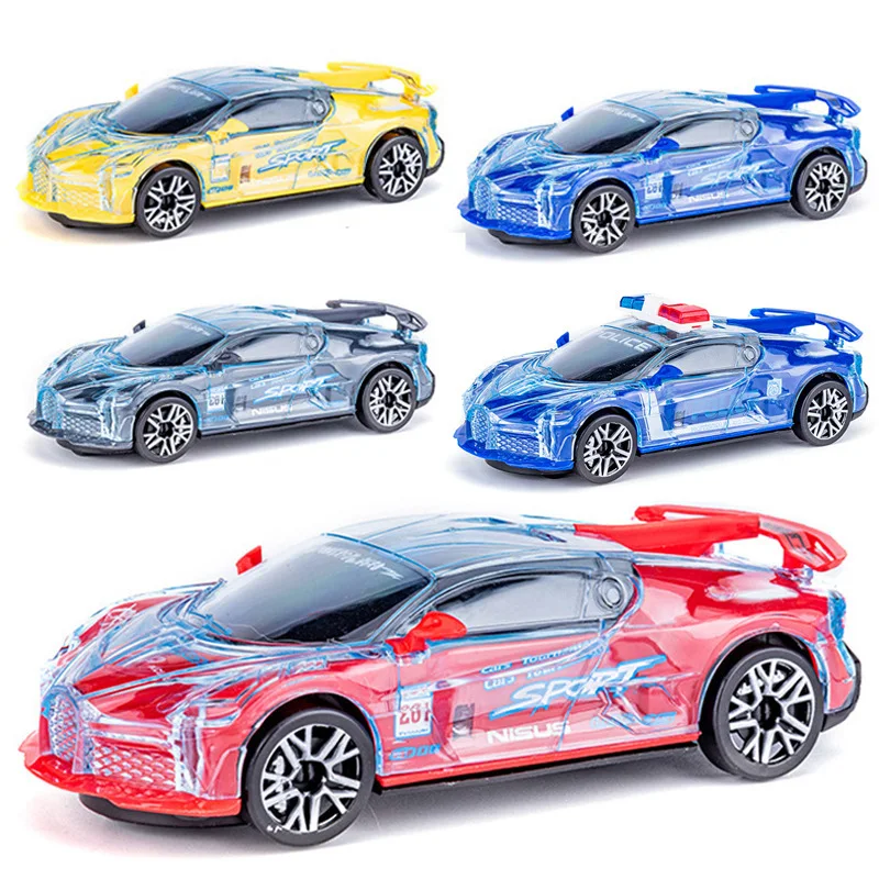 

Children's Electric Light Music Car Inertial Racing Model LED Luminous Police Car Toy Boy Sports Car Toy Gift
