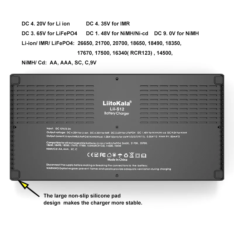 5 шт./лот LiitoKala Lii-S12 21700 9 В ЖК-дисплей для 1 2 3 8 7 IMR NiMH/Cd 18650 26650 26700 AA AAA зарядное