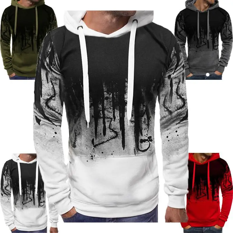 

Men's Hoodie Sportswear Sweatshirts Autumn Winter Male Fleece Warm Clothing Pullover Streetwear Clothing