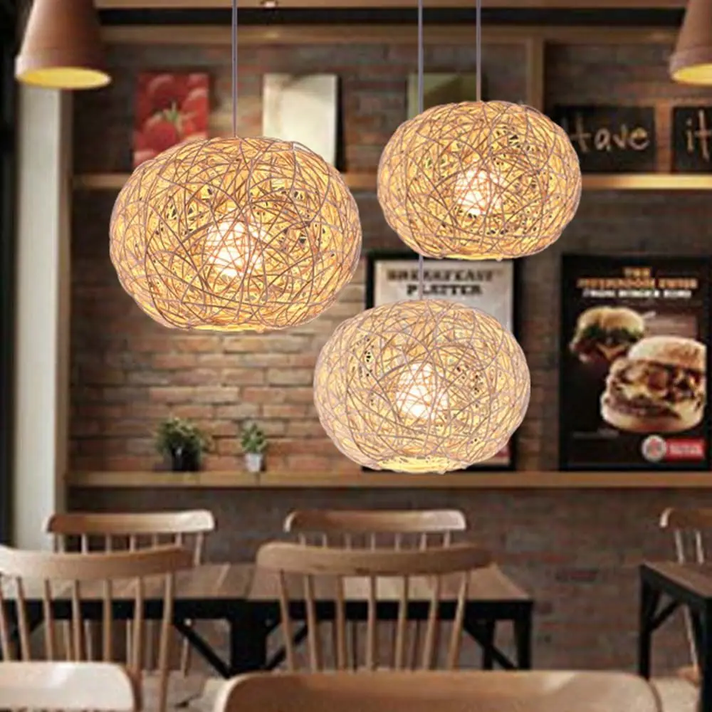 

Bamboo Hanging Lights Lamp Restaurant Hotel Bar Bedroom Tea Room Lamp Decorective Indoor Lighting