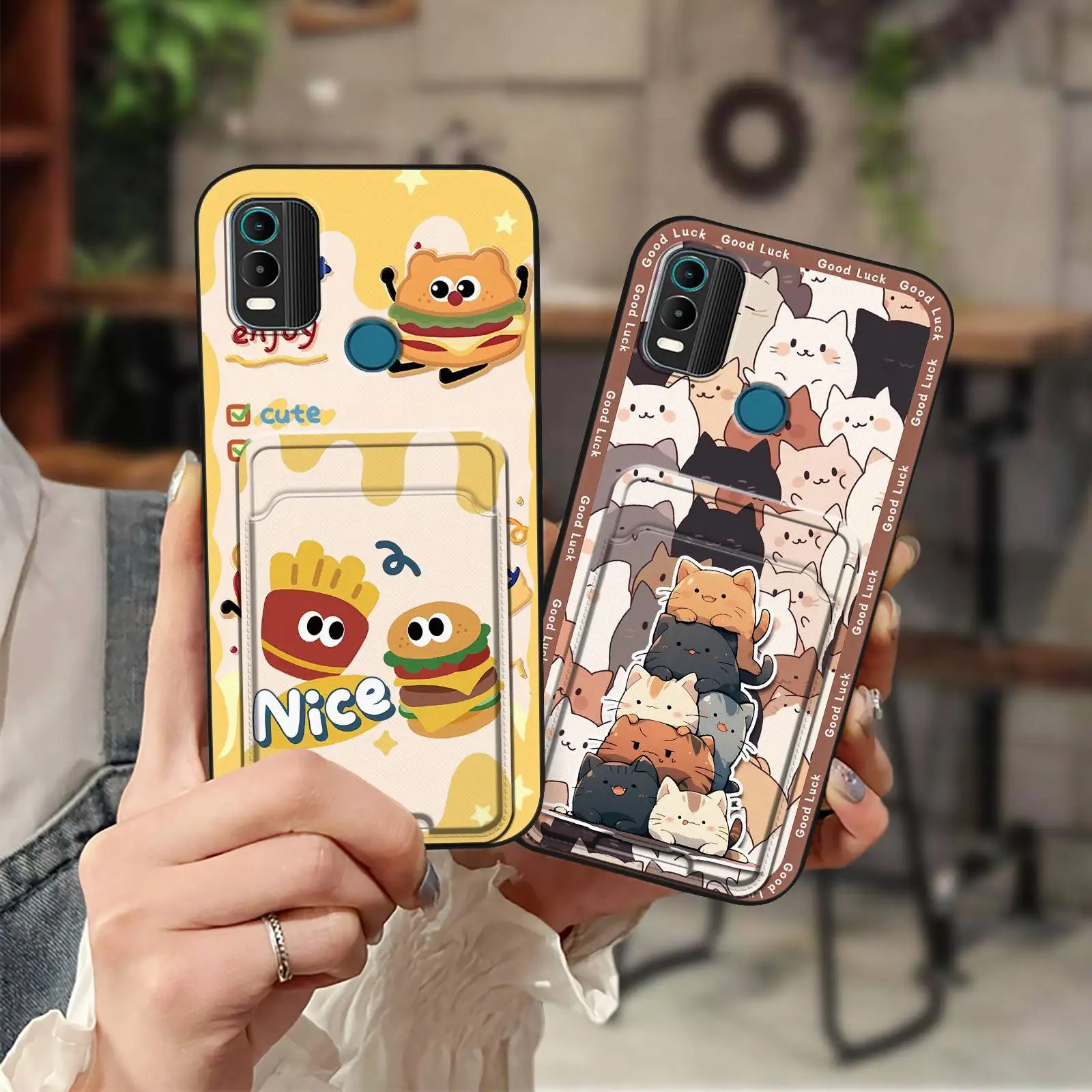 Футляр для карт мультяшный чехол телефона Nokia C21 Plus водонепроницаемый мягкий