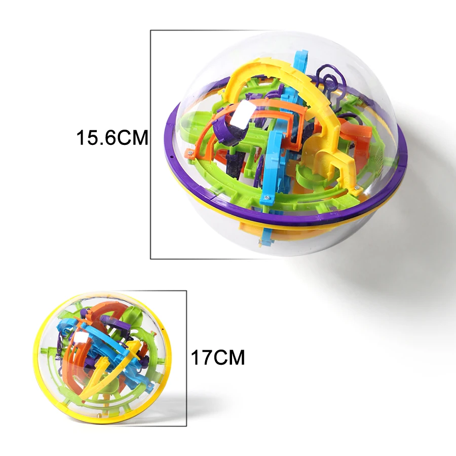 3D трек-лабиринт волшебный Интеллектуальный шар 158 шагов Мраморная головоломка