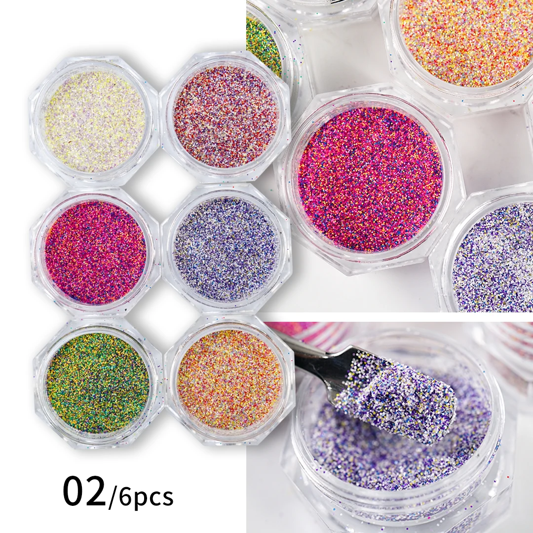 

Sugar Sweater Powder Nail Art Glitter Colorful Dipping Powder Set DIY Design Press on Nail Decoration Winter Accessories