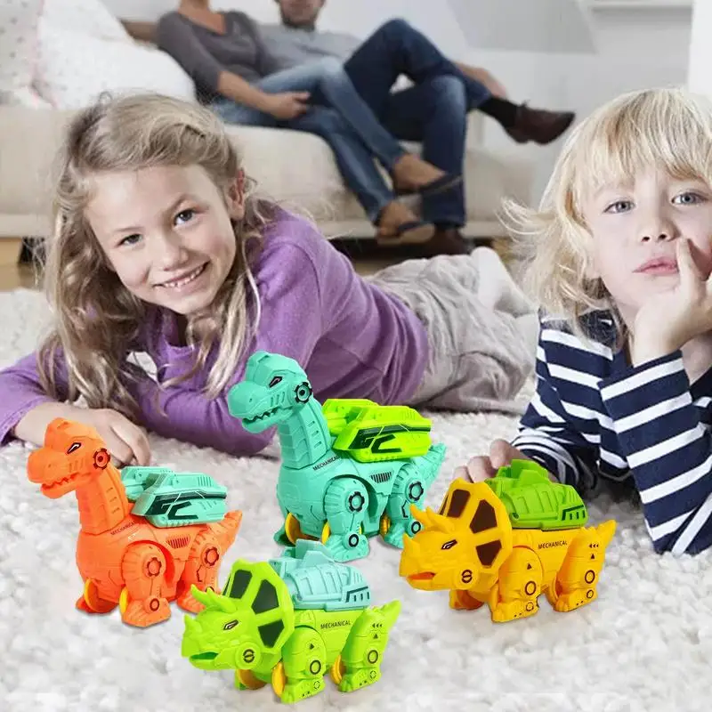 

Popular Dinosaur Model Diecast Car Cartoon Creative New Press And Slide Skateboard Toys Children's Day Gift Fun Cognitive Props