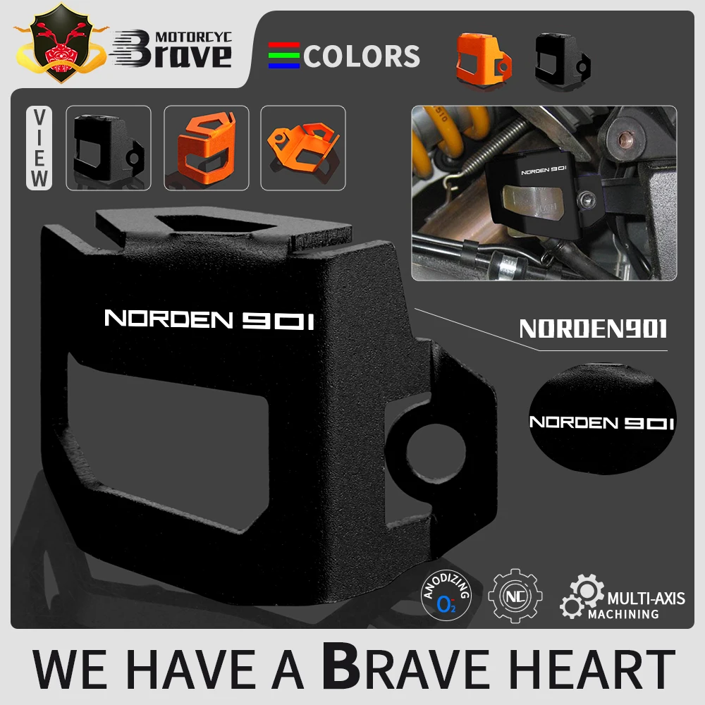 

Motorcycle accessories CNC Rear Brake Fluid Cover Reservoir Guard Protective For Norden 901 2022 2023 Norden901