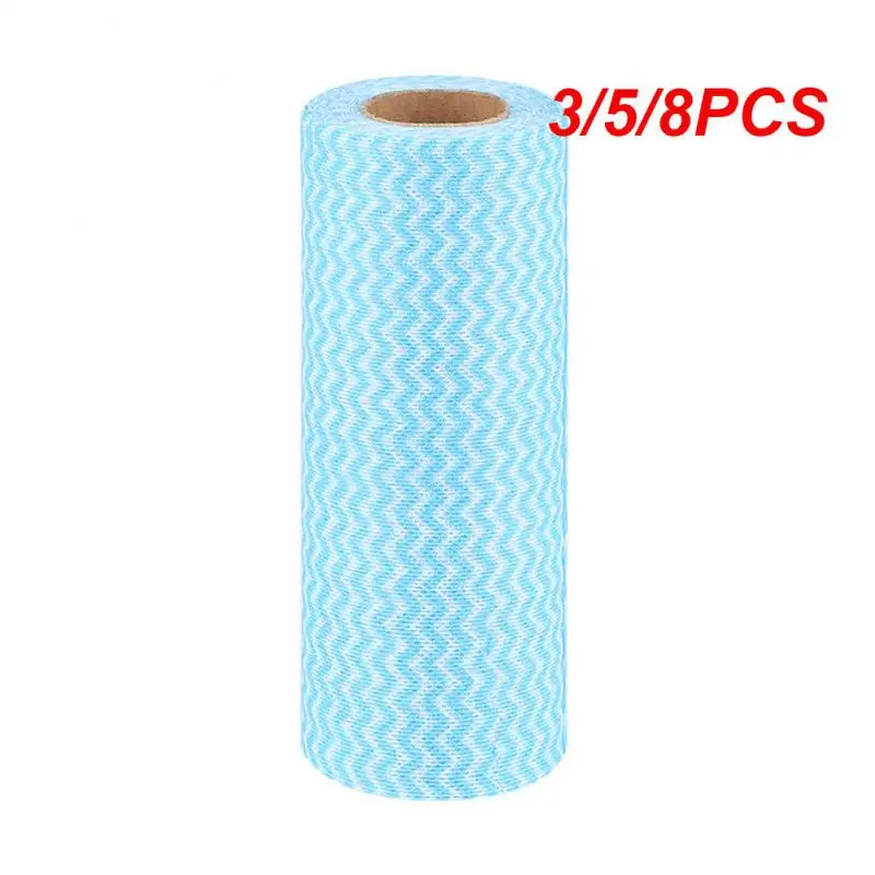 

3/5/8PCS /Roll Disposable Cleaning Towels Non-woven Fabric Dishcloth Wiping Rags Kitchen Home Kitchen Cleaning Cloth