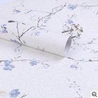 floral peel and stick wallpaper blue flower and bird wallpaper decorative self adhesive peel vinyl film wall paper for bedroom
