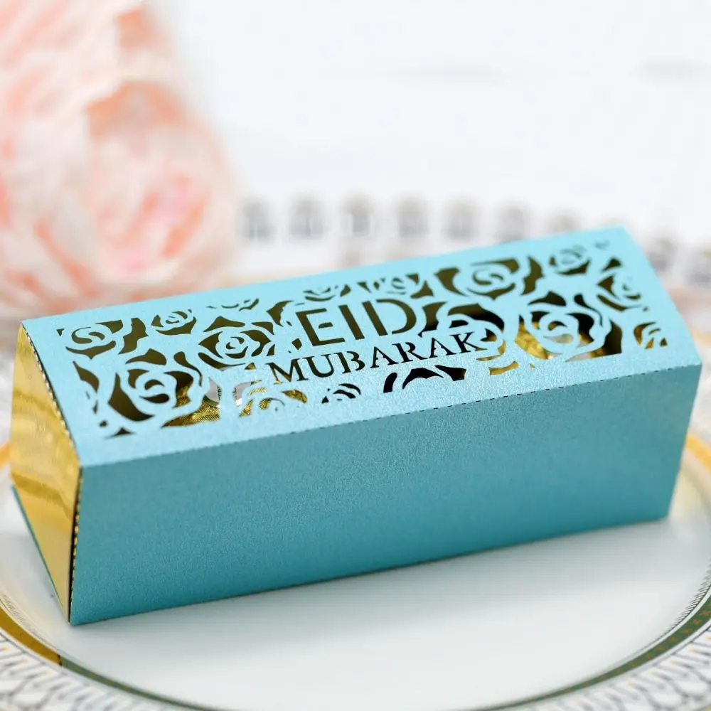 Box Candy  Storage Hollow Chocolate Pack Cookies Box Eid Mubarak Candy Boxes Gift Wrap Ramadan Candy Bag