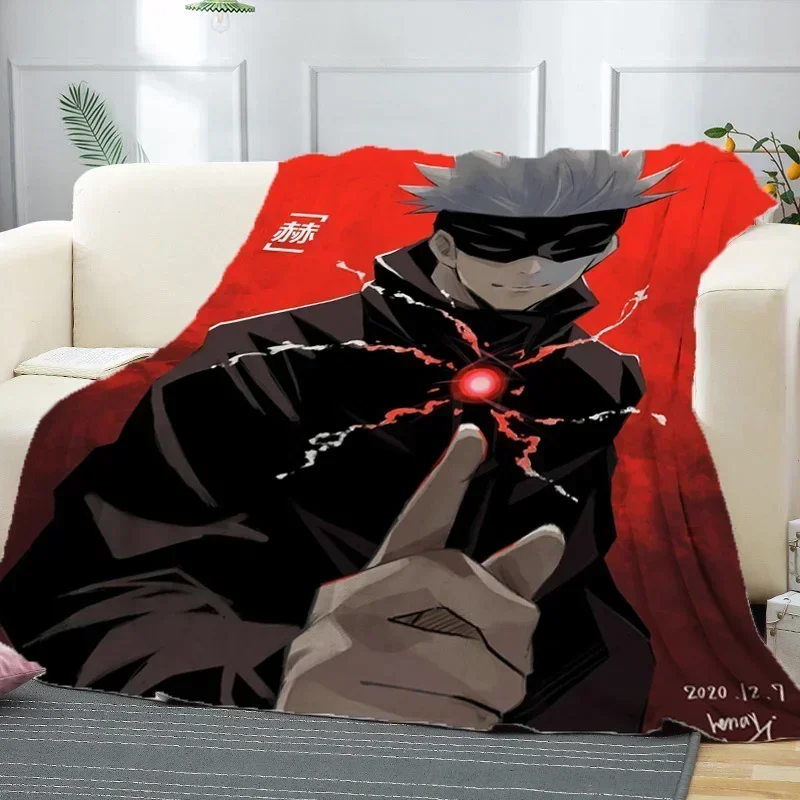Мягкое Флисовое одеяло Gojo Satoru для гостиной или спальни