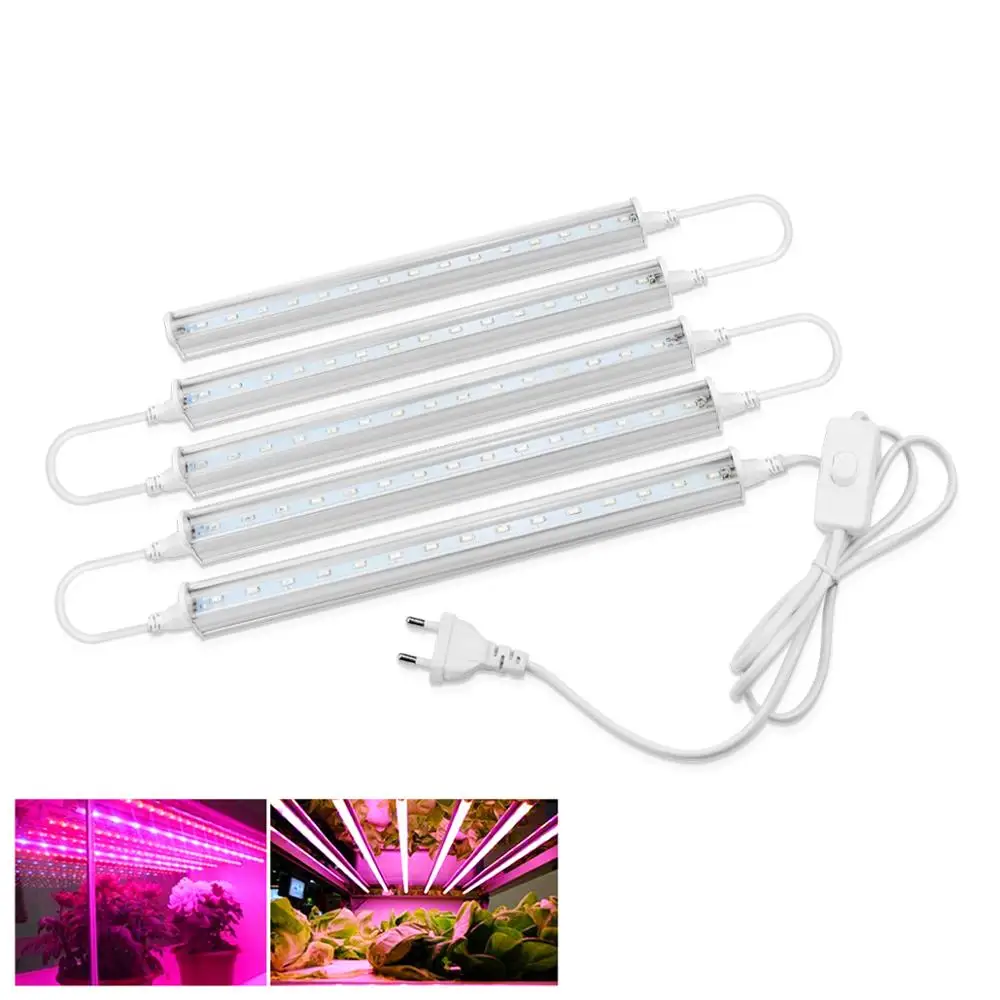 29/57CM LED Tube Plants T5 Lamp with Switch Grow Lights for Seeding Potted 110V 220V Full Spectrum Phyto Lamp for Tent Flowers
