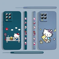 anime cute hellokitty for oppo realme 50i 50a 9i 8i 8 6 pro find x3 lite neo gt master a9 a5 liquid left rope phone case fundas