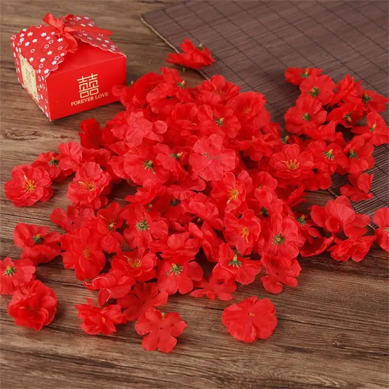 100 шт. Simulação Flor De Pêssego Cabeça Rosa Decoração Casamento Материал Guirlanda Artesanal DIY Arranjo