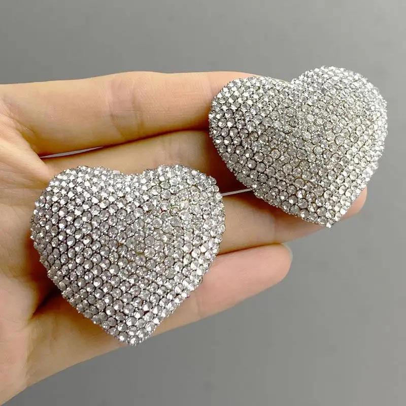 Draweye Hyperbole стразы женские серьги в форме сердца винтажные изысканные вечерние