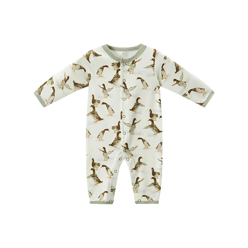 Детский комбинезон с длинным рукавом принтом животных