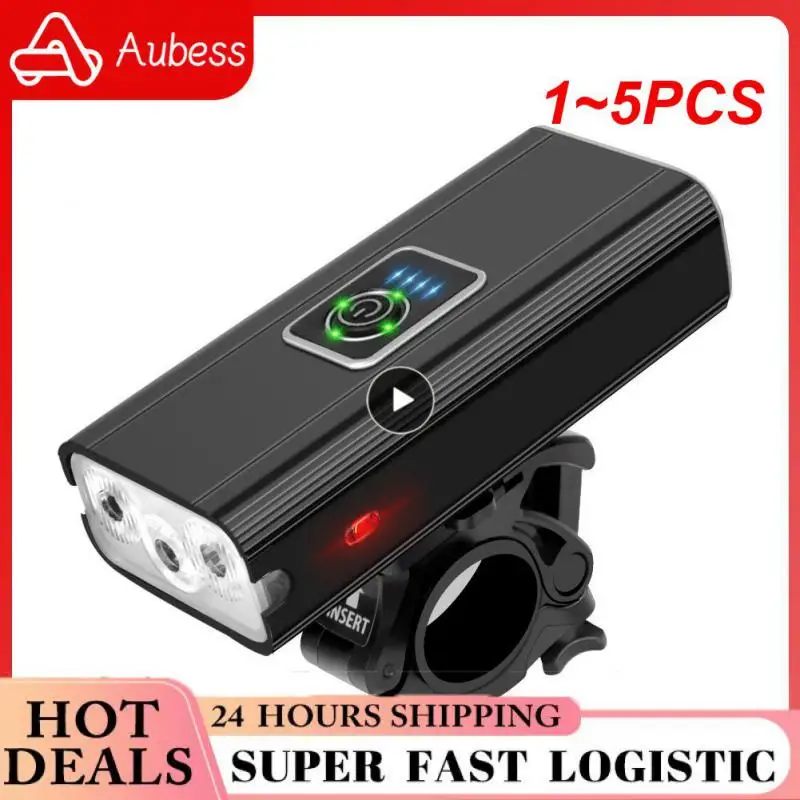 

1~5PCS Lights 4800MAh USB Rechargeable Light MTB Road Lantern Lamp Outdoor Cycling Flashlight MTB Bike