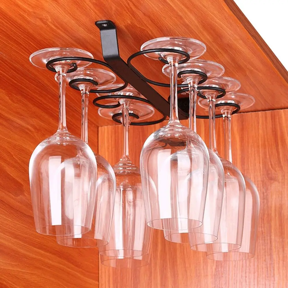 

High Quality Hanging Storage Hanger for Kitchen Bar Wine Cup Shelf Wine Glass Rack Wine Glass Holder Stemware Holder