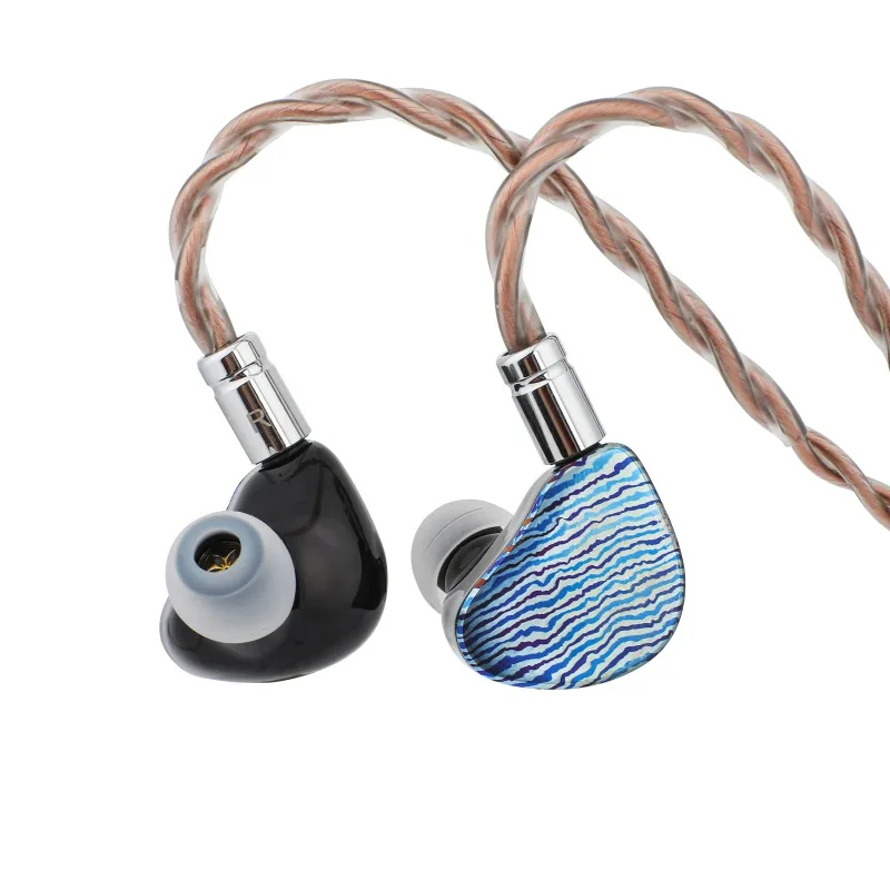 Фото Наушники HiFi 7Hz Aurora 1 DD+1 Planar Drive с 2 BA-драйверами, сменными разъемами 3.5мм/4.4мм и настраиваемым съемным кабелем 0.78мм 2Pin №4