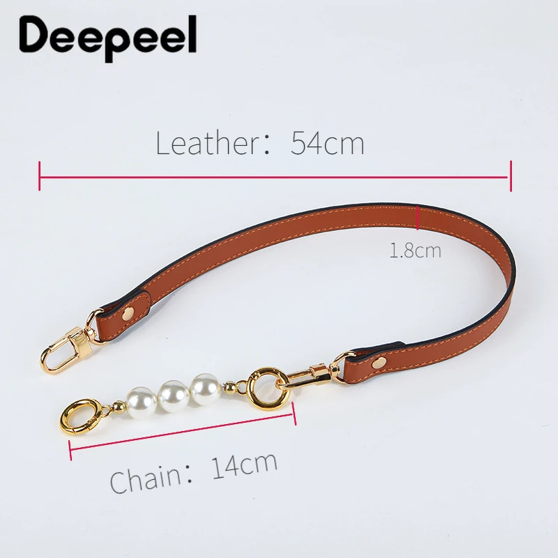 Deepeel 1.8*68cm New Leather Bag Strap Lengthen Chain Handle Women's Purse HandBag Accessories One Shoulder Underarm Straps