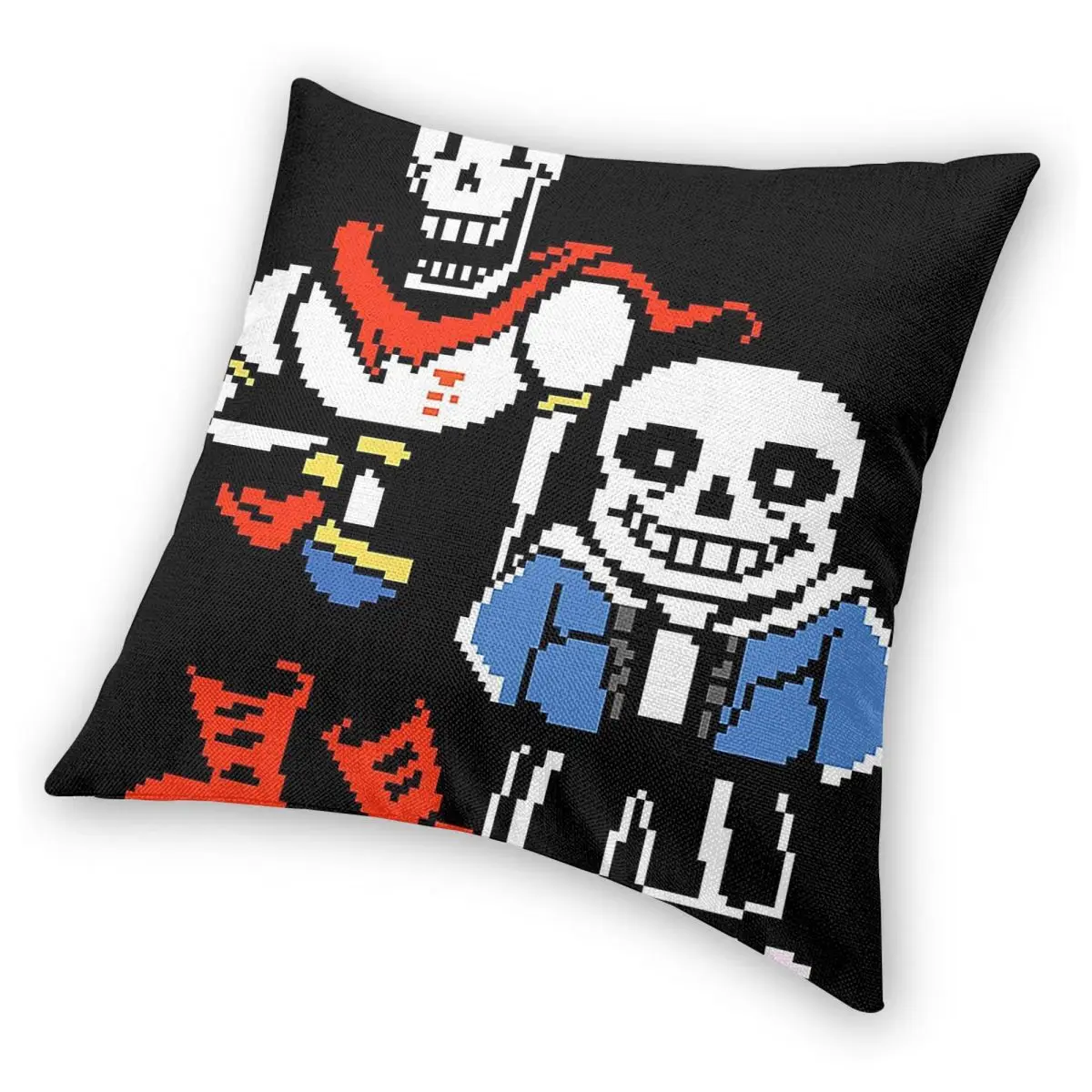 Квадратная наволочка Sans And Papyrus Undertale из полиэстера, льна и бархата с узором, на молнии, декоративная наволочка для дивана, чехол для подушки (art.: 3920da1d2e13e) - 3920da1d2e13e