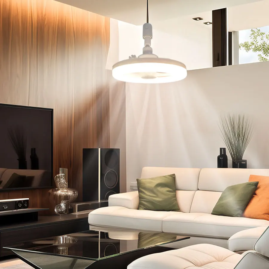 Потолочный вентилятор с дистанционным управлением 85-265 в E27 3 цветов