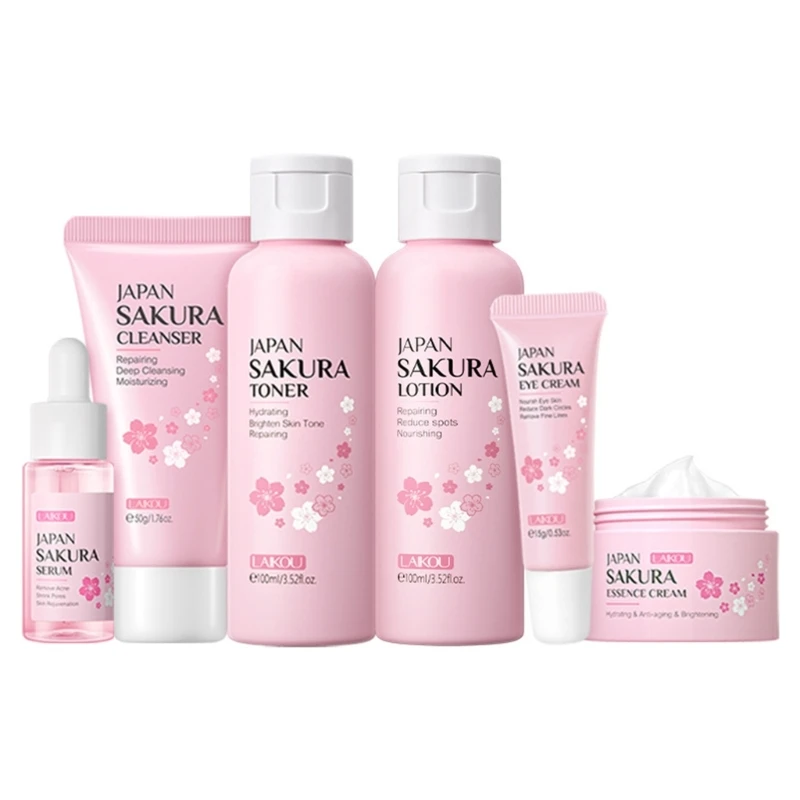 

Skincare Set Cleanser Toner Lotion Deep Cleansing Moisturizing Oil Control 6pcs