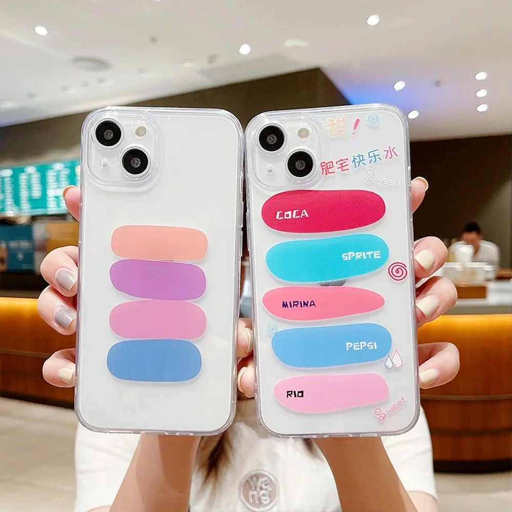 

Creative Personalized Phone Case For iPhone 6 6s 7 8Plus X Xr Xs Max iPhone11 12 13 Mini ProMax Clear Silicone Soft Case Cover