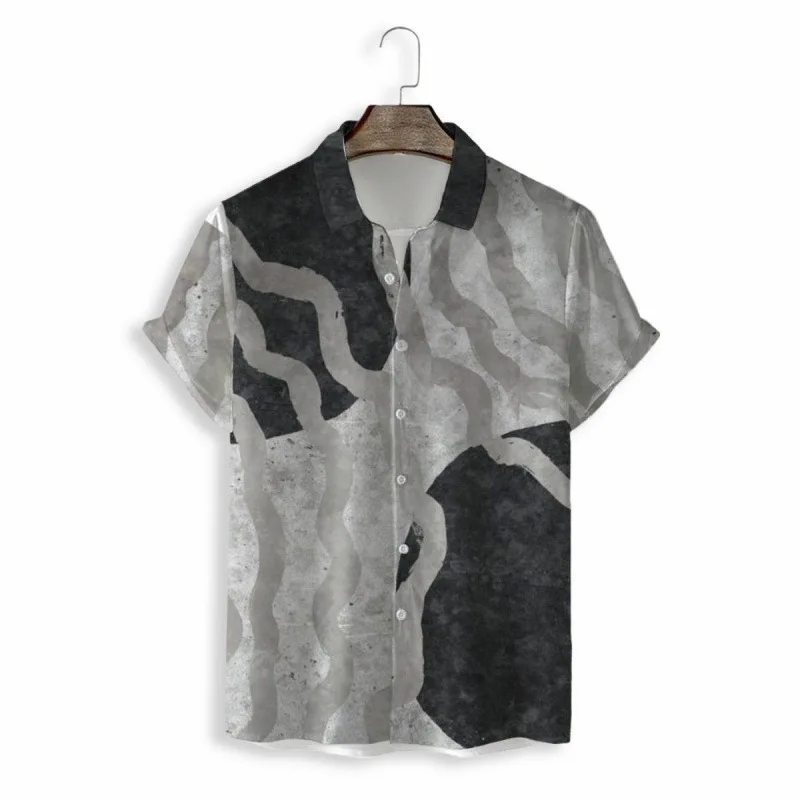 

Международная торговля Aliexpress 2023 простая модная летняя мужская рубашка большого размера с 3D принтом и короткими рукавами