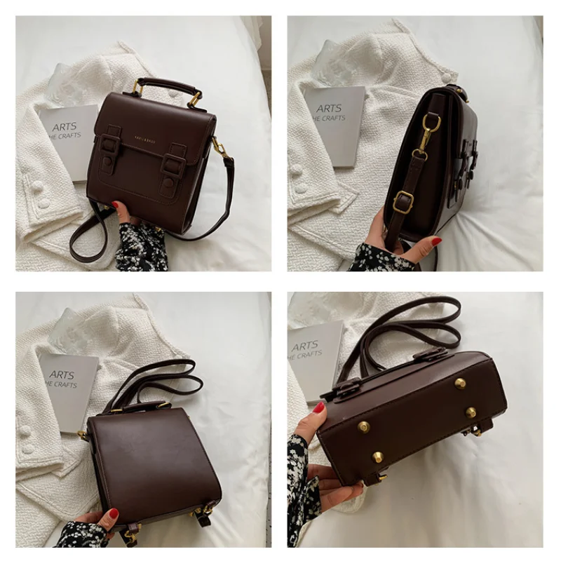 Vintage Women Backpack High Quality Leather Brand Female Black Shoulder Bag Lady Multifunction Backpack Hot School Bags