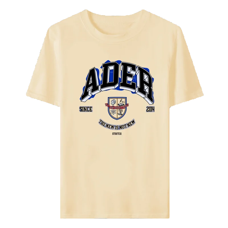 

ADER Unisex Tees Printed Round Neck Short Sleeve All-match Simple Men's And Women's T-shirt