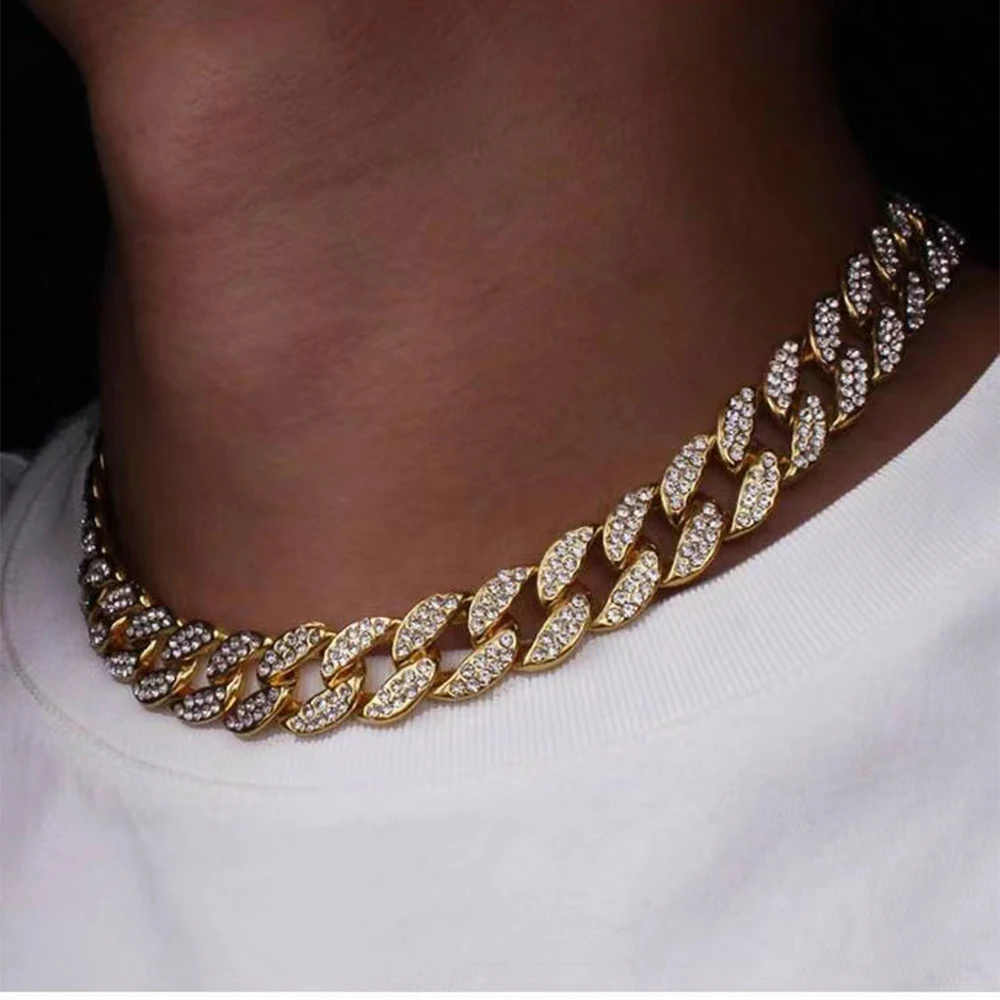 

Модное мужское простое ожерелье в Кубинском стиле панк для мальчиков мужское ожерелье в стиле хип-хоп Многофункциональный выбор ювелирные изделия аксессуары