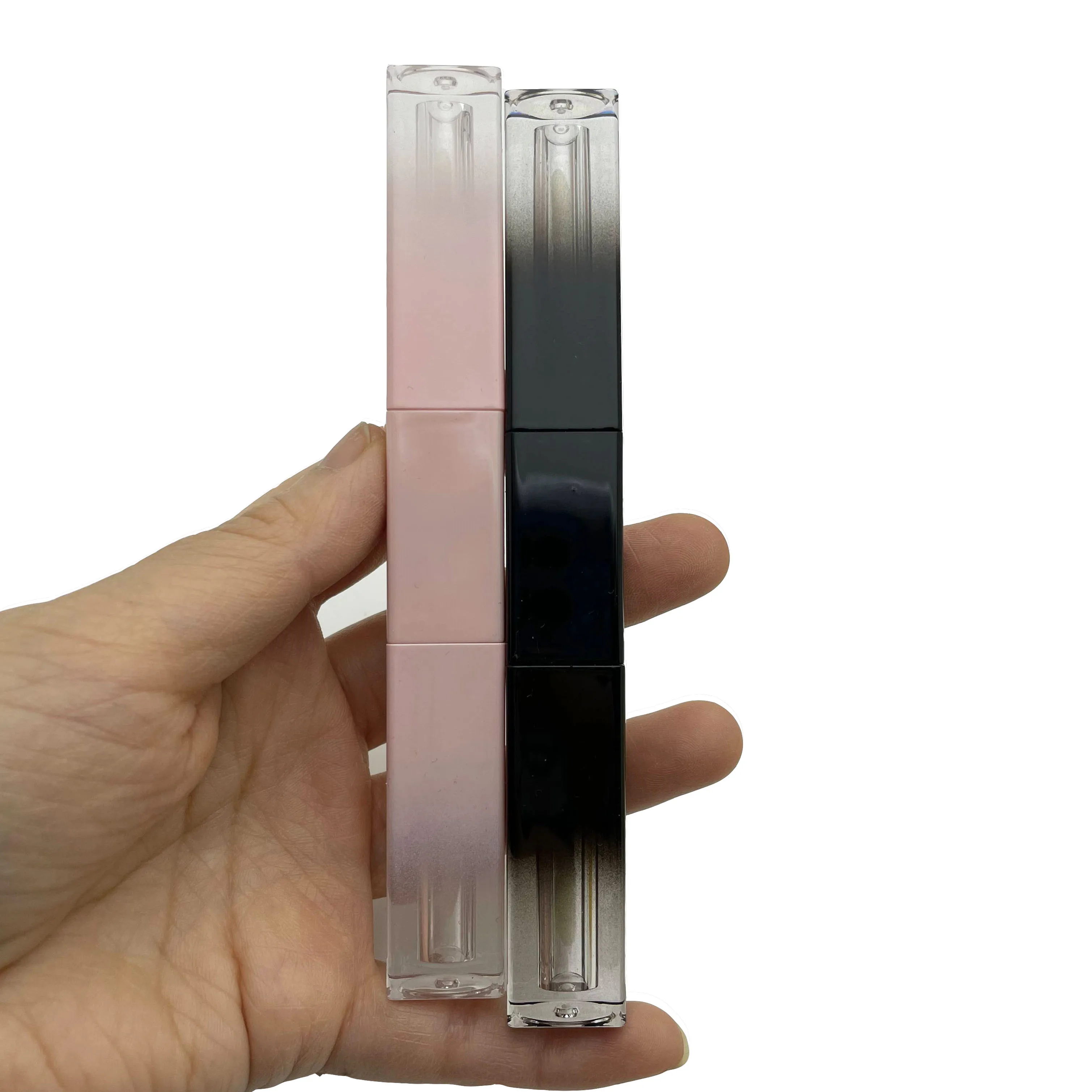 

6ML Empty Lip Gloss Tubes Two Sides Pink Black Gradient DIY Liquid Lipstick Lipgloss Container Wholesale