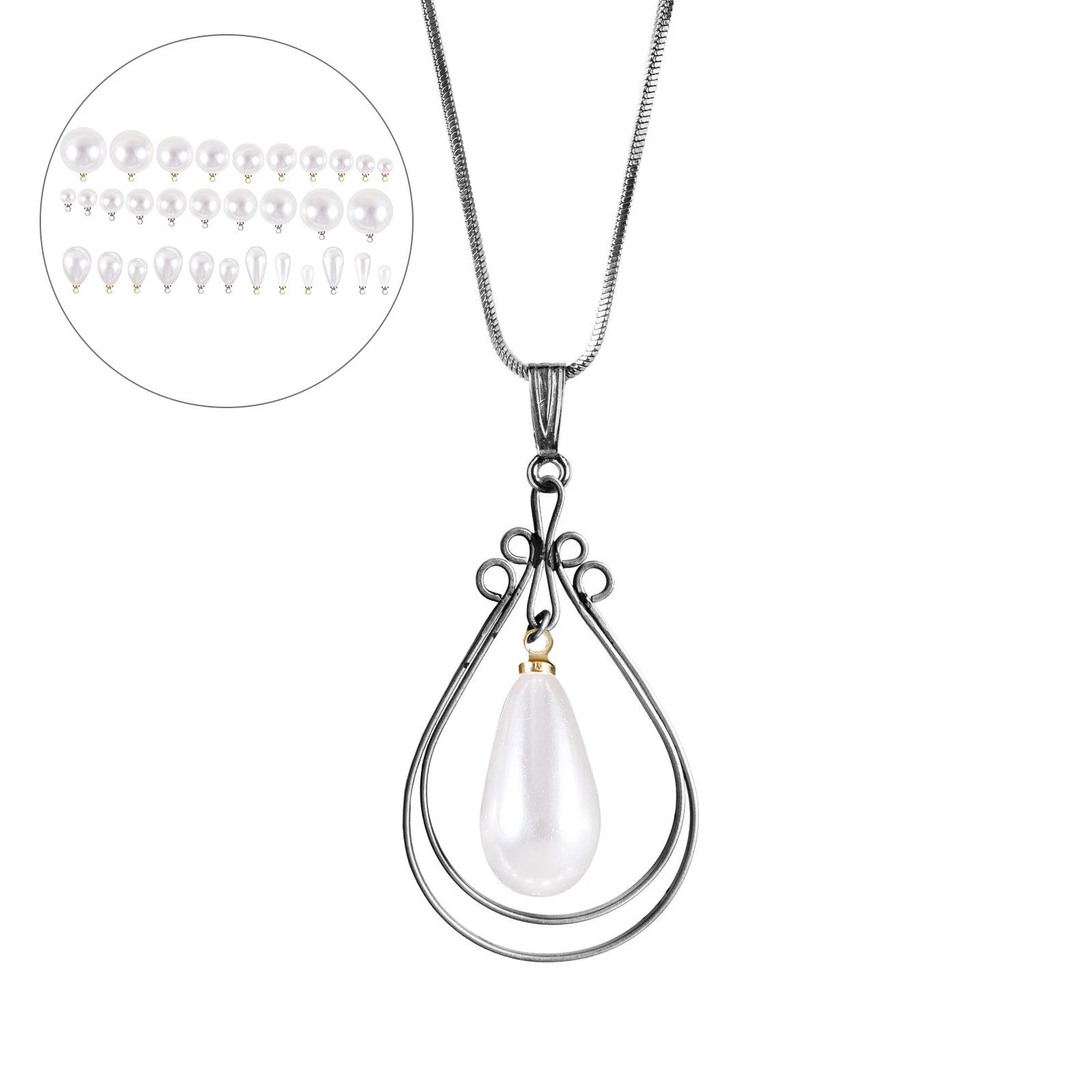 60 Pcs Charm Necklace DIY Earrings Accessories Making Charms Jewelry Bracelet Decorative Pendants Abs Supply