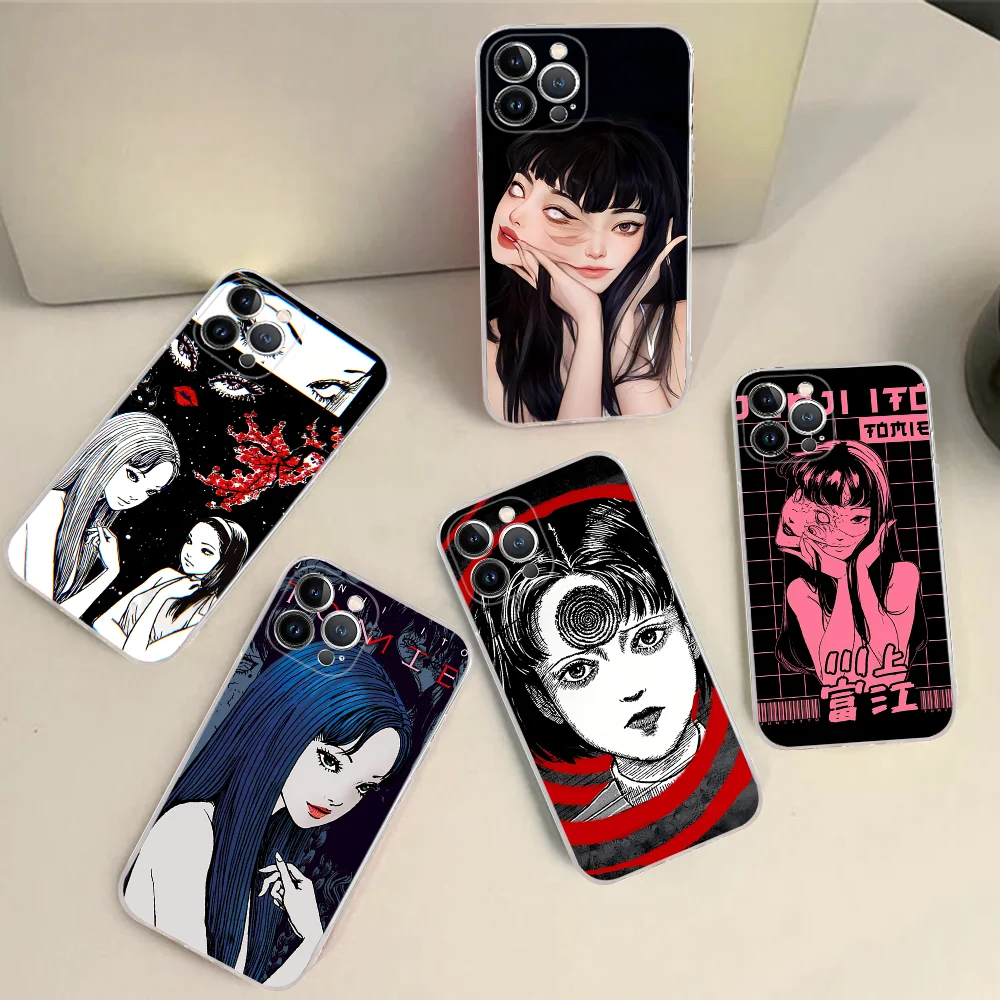 Cartoon T-Tomie F-Figure Manga Art Phone Case For IPhone 16 15 8 7 6 6S Plus X SE XR XS 14 11 12 13 Mini Pro Max Mobile
