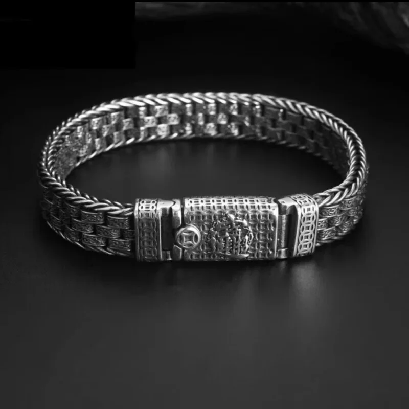 

LH New Bracelet Heavy Industry Recruits Wealth and Treasures Bracelet Chain Retro Made Old Trend and Generous Bracelet Jewelry