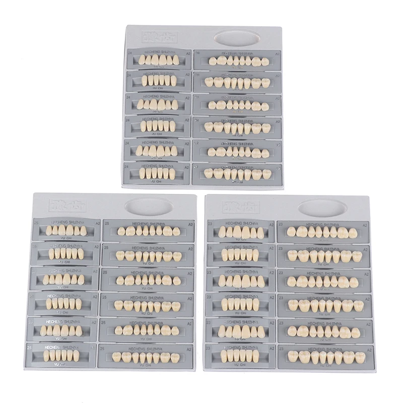 

84pcs/box Posterior Anterior Resin Teeth Model Fake Teeth A2 Teeth Guide Teeth Teeth Whiting Accessories